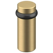 DELTANA Round Universal Floor Bumper 3", Solid Brass (Brushed Brass)
