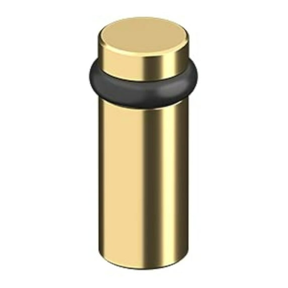 DELTANA Round Universal Floor Bumper 3", Solid Brass PVD Polished Brass