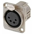 thumbnail image 1 of DELTRON ENCLOSURES - XLR Panel Socket, 4 Pole, Nickel, 1 of 1