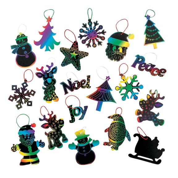 DELUXE CHRISTMAS MAGIC SCRATCH ASSORTME - Craft Supplies - 400 Pieces