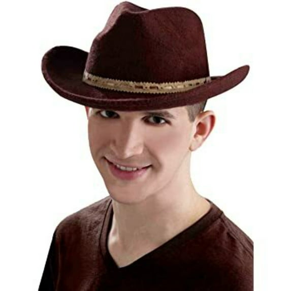 DELUXE COWBOY HAT-BROWN