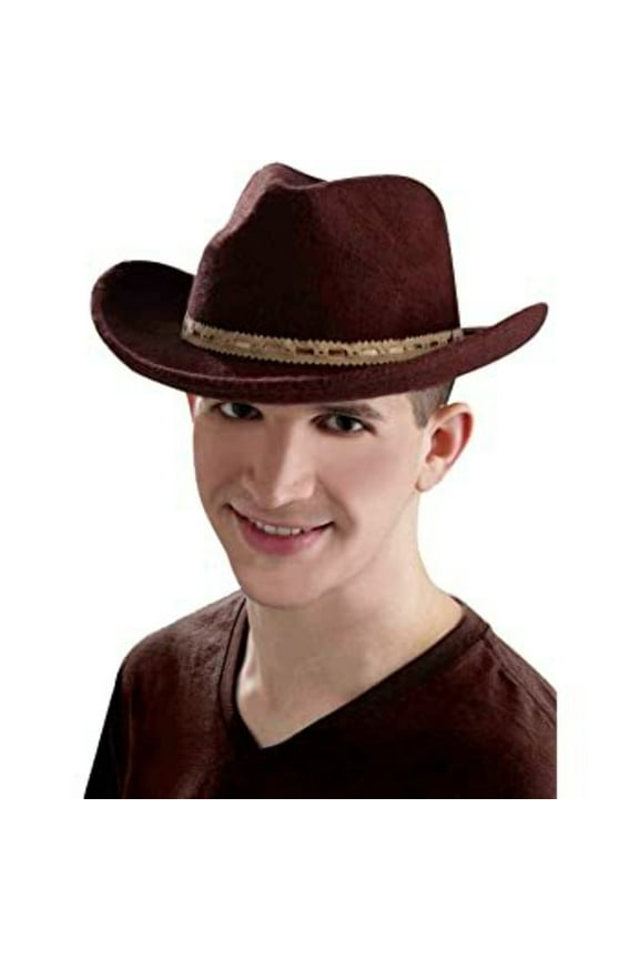 DELUXE COWBOY HAT-BROWN