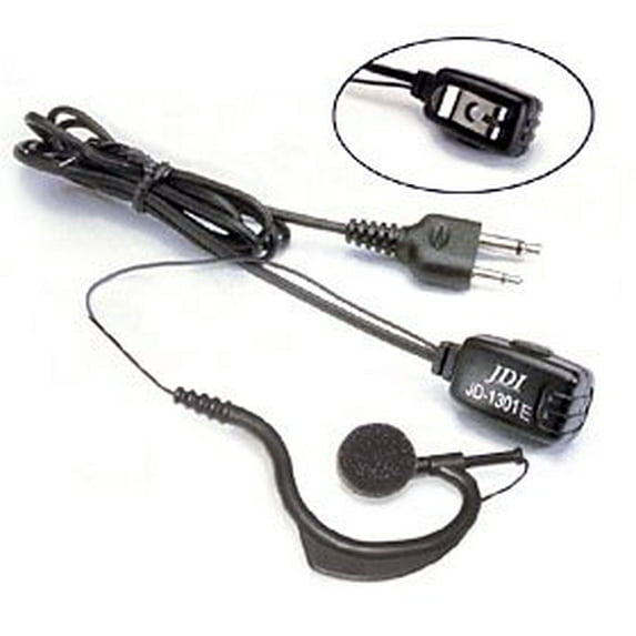 DELUXE EAR HOOK SPEAKER MICROPHONE FOR FOR STANDARD, ICOM, YEASU, ADI 2_WAY RADIOS
