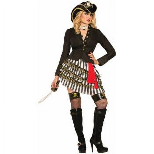 Pirate Jacket Ladies Black Adult