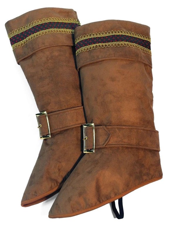 DELUXE SANTA BOOT TOPS-BROWN