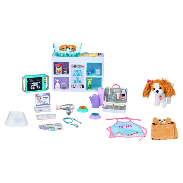 My Life As Vet and Grooming Play Set for 18-inch Dolls, 44 Pieces