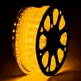 thumbnail image 1 of DELight 150Ft Rope Light 1620 LED Waterproof String Lighting Outdoor Flexible Cuttable 2 Wire Garage Deck Stair Backyard Pool Holiday Wedding Party Decoration Yellow, 1 of 9