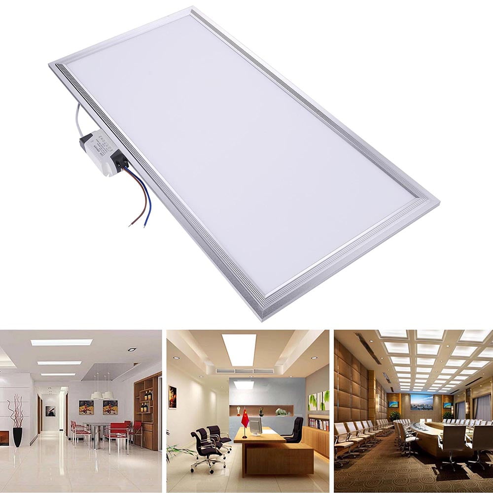 DELight 1x2 FT LED Flat Panel Ceiling Light 24W 2140LM Edge-Lit Fixture  6000-6500K Cool White Ultra-thin Recessed Daylight ROHS Certified 
