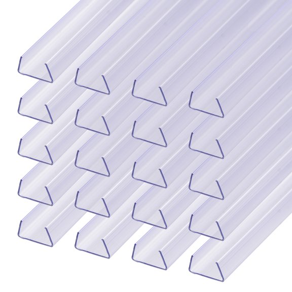 DELight 3.3" Plastic U Channel System 20PCS DEL-M031M for 11/16"W RGB Rope Light Models DEL-D50R,DEL-D100R,DEL-D150R