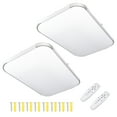 thumbnail image 1 of DELight 48W Modern Dimmable LED Ceiling Light Rectangle 3000K-6500K Flush Mount Remote Control for Home Room(pack of 2), 1 of 11