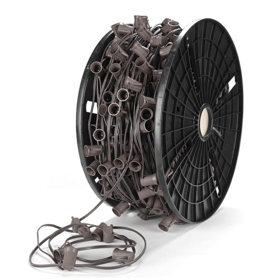 DELight 500Ft C9 Christmas Light Spool Set Commercial UL Listed Light Sockets