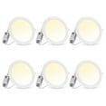 thumbnail image 1 of DELight 6 inch LED Recessed Light Ultra-Thin Canless 3CCT Downlight 6 Pack 1200LM Ceiling Panels 15W Eqv 125W, 1 of 11
