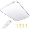 thumbnail image 1 of DELight Dimmable LED 48W Aluminum Flush Mount Ceiling Light Rectangle 25.6"x17" w/ Remote Control 3000k-6500k 6240lm 110V, 1 of 8