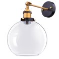 thumbnail image 1 of DELight Vintage Industrial 7.9" Ball Shape Glass Light Wall Sconce Edison Lamp for Cafe Kitchen Transparent, 1 of 9