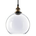 thumbnail image 1 of DELight Vintage Industrial 9.8" Ball Shape Glass Ceiling Light Pendant Light Edison Lamp for Cafe Kitchen Clear, 1 of 8