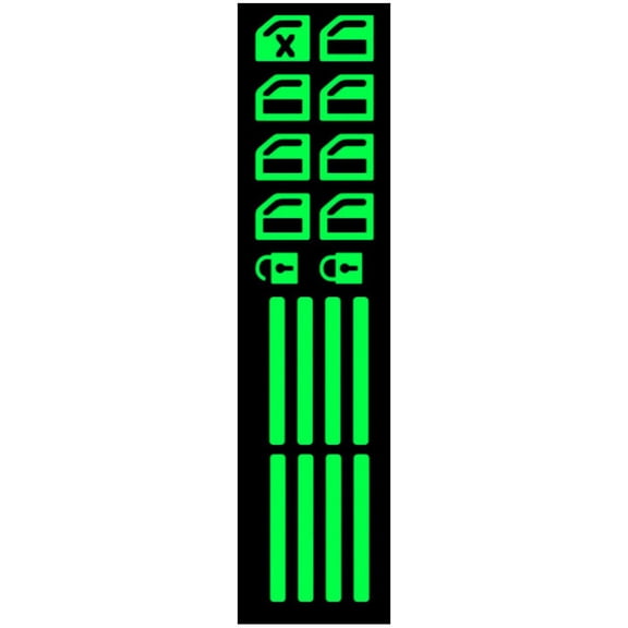 DEMACRIO 1 Set Car Decals Stickers for Safety Enhancement Fluorescent 4.02X1.02X0.08in
