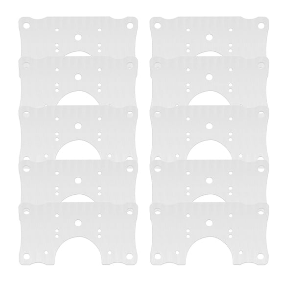 DEMACRIO 10Pcs Hinge Repair Accessory Hinge Plate for Wardrobe Hinge Repair Plate 3.5x1.9in Silver