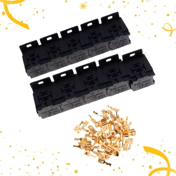 DEMACRIO 10Pcs Relay Socket Electrical Connector Kit Black 4x2in Car Auto Electrical Connectors