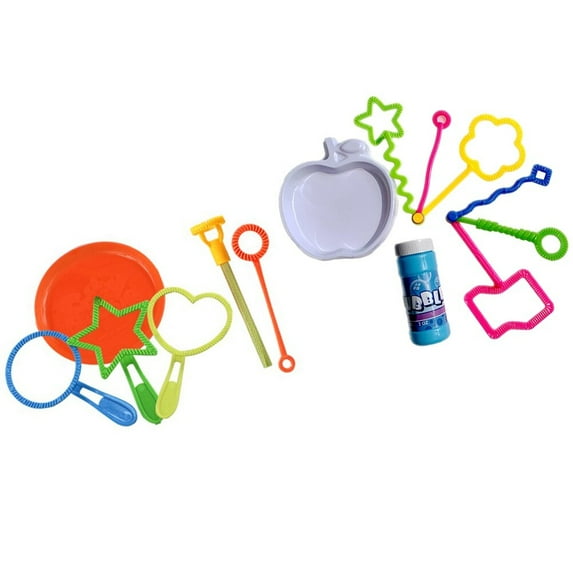 DEMACRIO 14Pack Kids Bubbles Assorted Color Different Shapes DIY Bubble Water Blowing Bubbles For Children Indoor