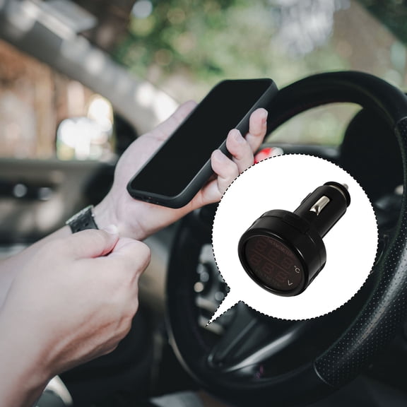 DEMACRIO 1Pack 40*75mm Diameter Length Voltmeter Temperature Gauge for Automotive Voltage and Temp Monitoring