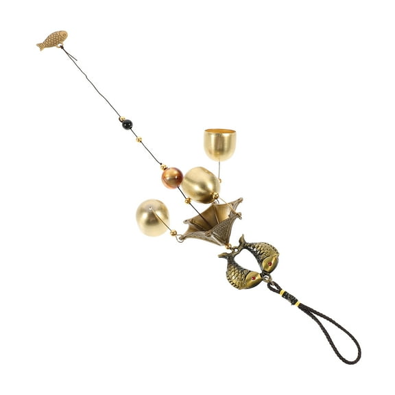 DEMACRIO 1Pcs Copper Alloy Wind Chime Bell in Fish Shape for Home Decoration