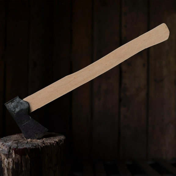 DEMACRIO 1Pcs Flat Square Khaki Wooden Axe Handle for Wood Cutting Outdoor Camping Replacement