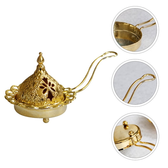 DEMACRIO Candle Holder Metal Golden 1Pack 4.9x2.7in Sauna and Yoga Studio Decoration