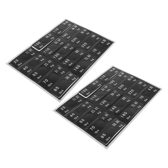 DEMACRIO 2 Sets Weight Label Stickers for Versatile Application in Indoor Gym and Strength Training 1.97X0.79In