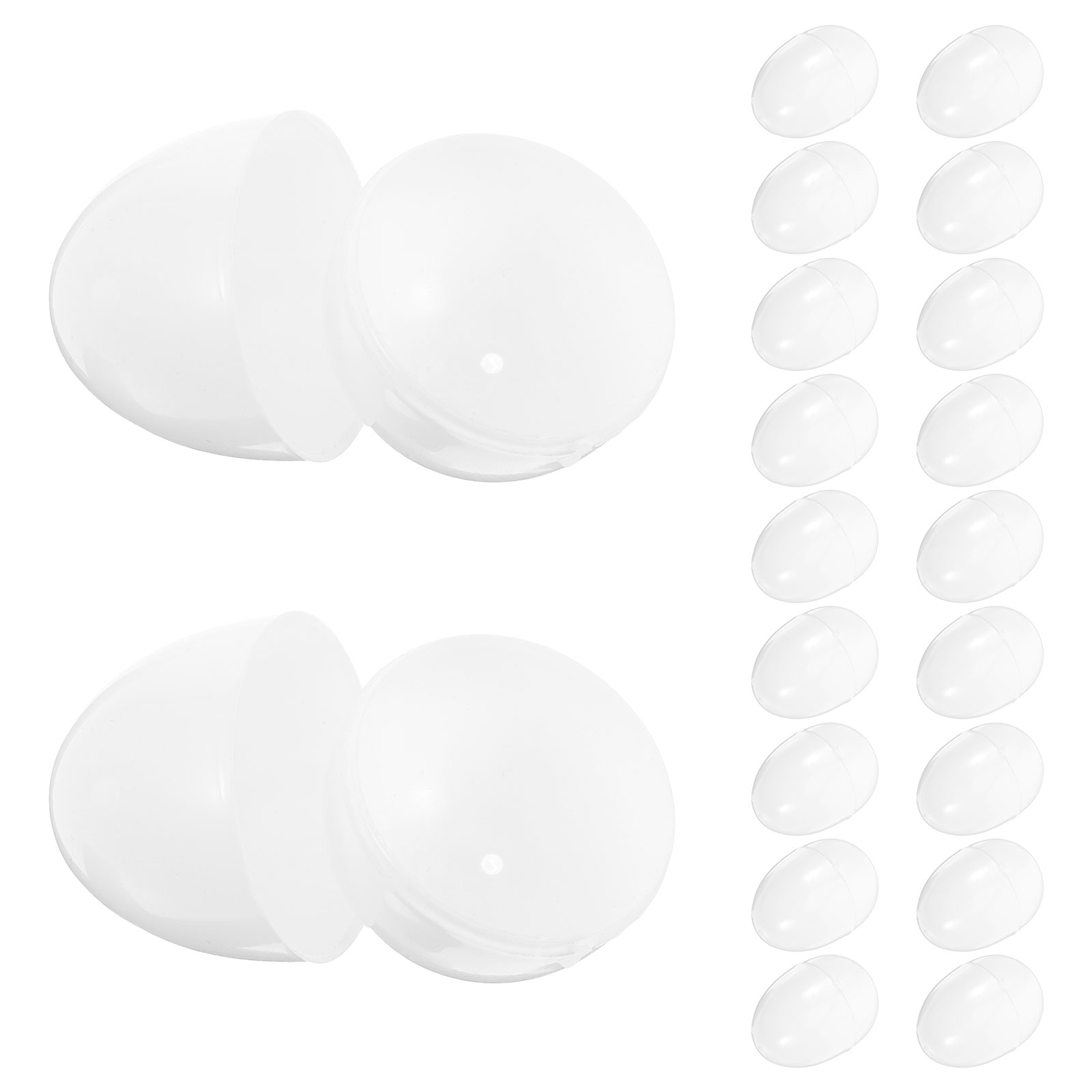 DEMACRIO 20Pack Easter Eggs Blank White Plastic Craft Diy Decoration