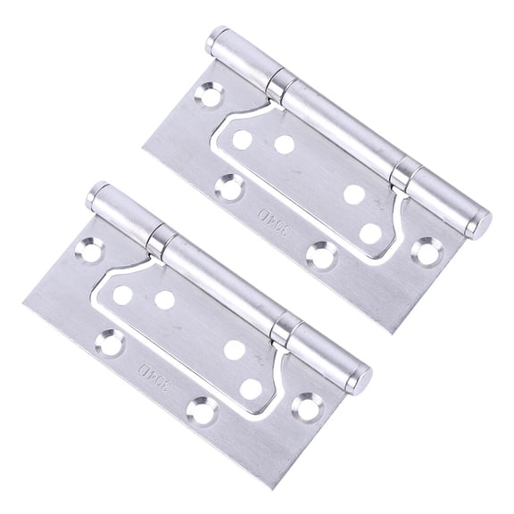 DEMACRIO 2Pcs Fixation Hinges for Kitchen Cabinet and Furniture Smooth Operation 4 Inch Stainless Steel