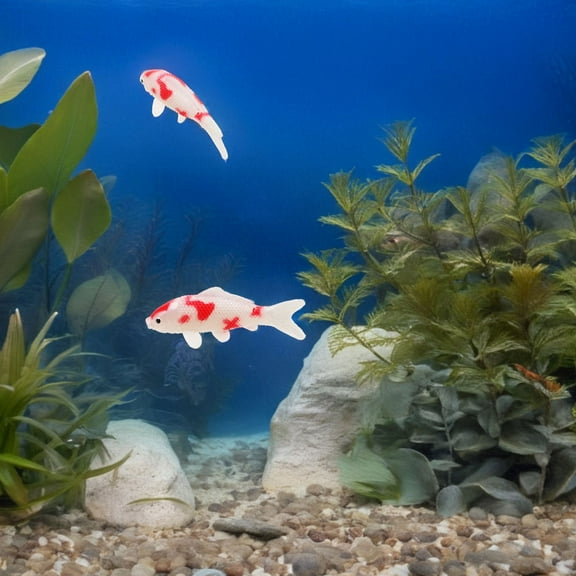 DEMACRIO 2pcs Mini Koi Fish Models Tank Decor Plastic Goldfish Toy For Home Garden Fish Tank Decoration