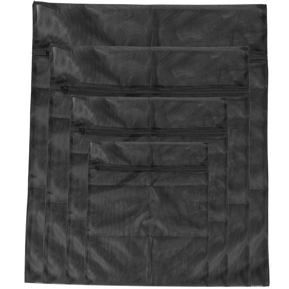 DEMACRIO 4Pcs Black Mesh Laundry Bag for Protective Washing and Travel Use