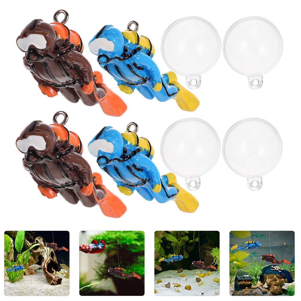 Picture Idea: Demacrio 4Pcs Resin Aquarium Floating Ornaments Diver Shape For DIY