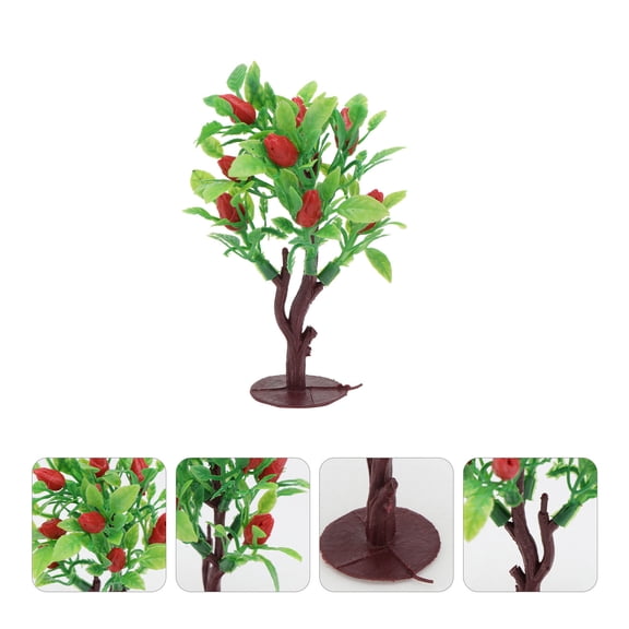 DEMACRIO 5Pcs Artificial Miniature Tree Simulation Fruit Tree for Shelf and Counter Space Gardeners
