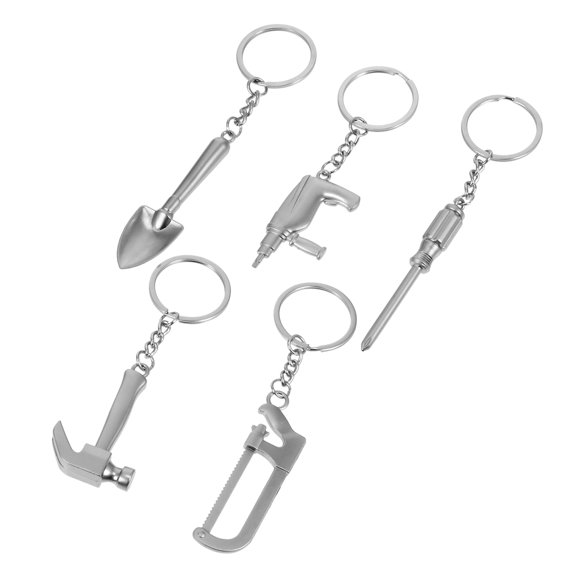 DEMACRIO Novelty Keyrings Tool Design Key Ring Zinc Alloy 5Pcs 4.13X0.98X0.08In