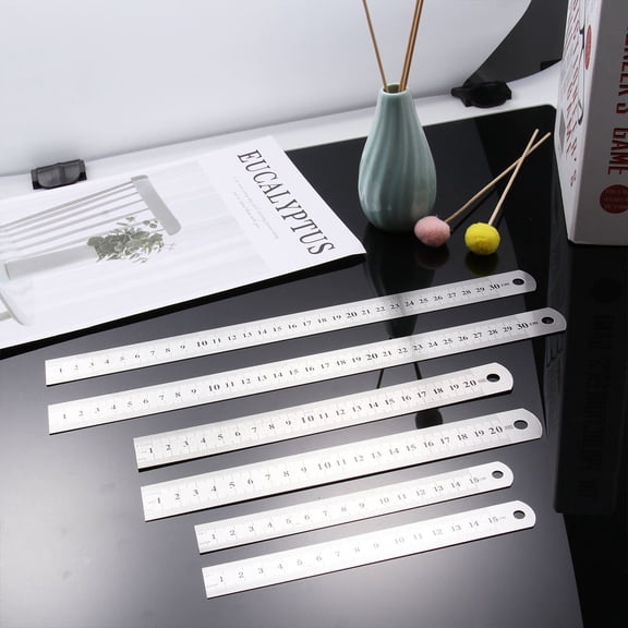 DEMACRIO 6Pcs Construction Rulers Technical Drawing Ruler for Engineers and Craftsmen 15in 20in 30in
