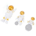 thumbnail image 1 of DEMACRIO Astronaut Action Figures Golden 3Pcs 3.9X2.4In, 1 of 8