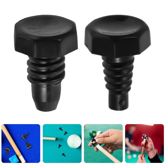 DEMACRIO Billiard Cue Covers 10Pcs Black Plastic Pool Cue Bottom Tail Protectors For Home Use And Club Wear Protection