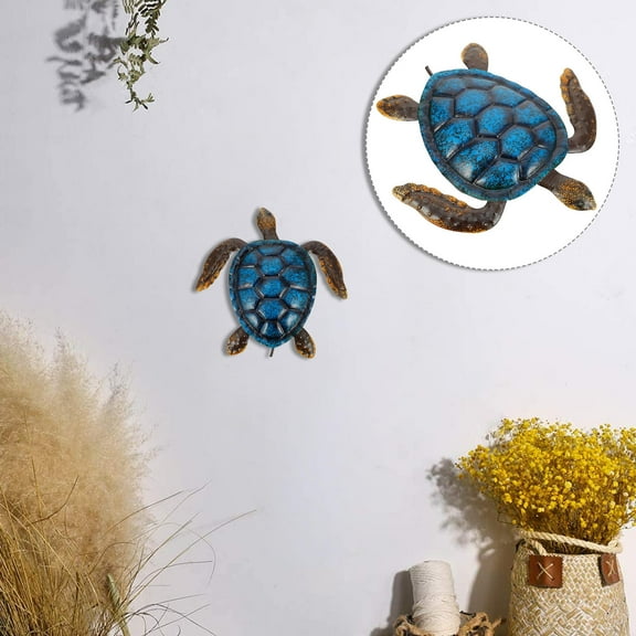 DEMACRIO Blue Metal Turtle Model Wall Decoration for Living Room Home Decor Accessories 1Pc Iron Tortoise Pendant