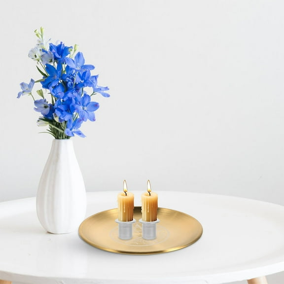 DEMACRIO Candlestick Drip Cups Pack Metal Holders For Votive Candles Tea Lights Home Decor Silver For Parties