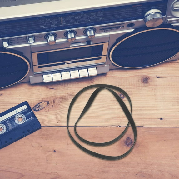 DEMACRIO Cassette Player Belts 2Pcs Rubber Flat Belt For Turntable And Record Player 9.24X0.20X0.04 In