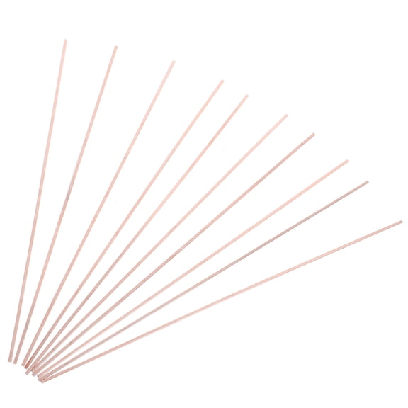 DEMACRIO Copper Rods 10Pcs for DIY Enthusiasts and Welders Flat Shape 15.7x0.12x0.12in