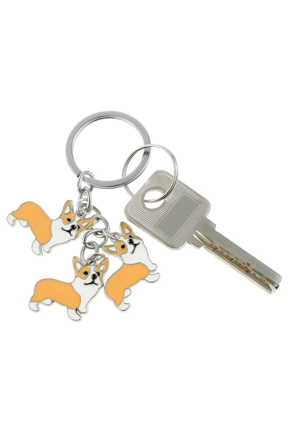 1Pack Corgi Keychain Charm Decorative Zinc Alloy Animal Pendant Purse Keychain and Dog Lovers