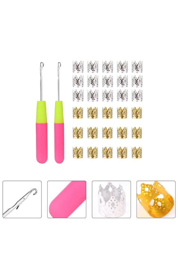 Hair Decoration Alloy 32Pcs 16.3x0.5In