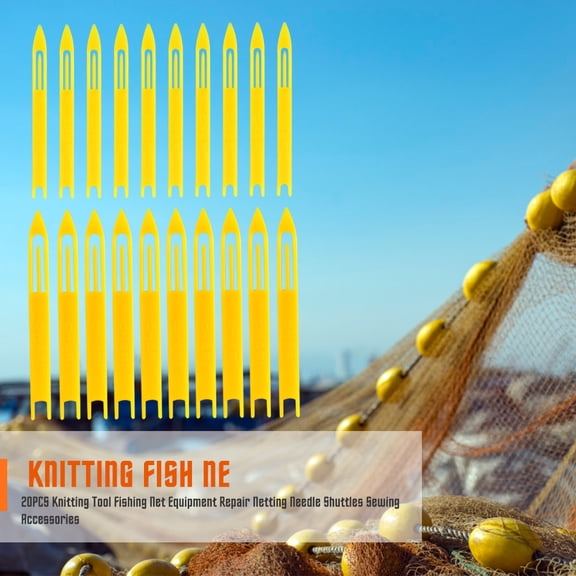 DEMACRIO Fishermen Accessory 20Pcs Shuttle For Nets In Yellow 17.8X1.7in Size