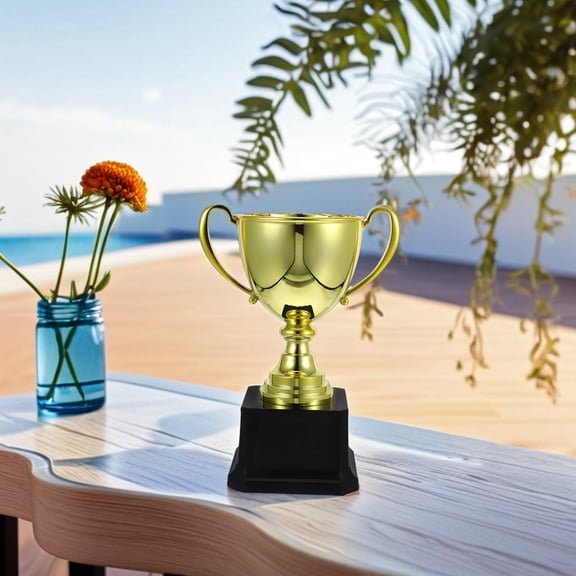 DEMACRIO Golden Plastic Trophy 1Pcs for Dance Celebrations Honor Recognition Sports Design