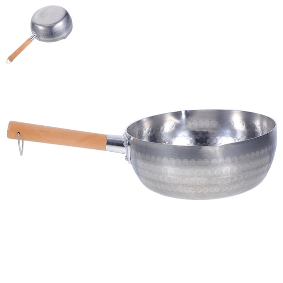 DEMACRIO Outdoor Frying Pan In Silver With V Shaped Spouts 1Pack