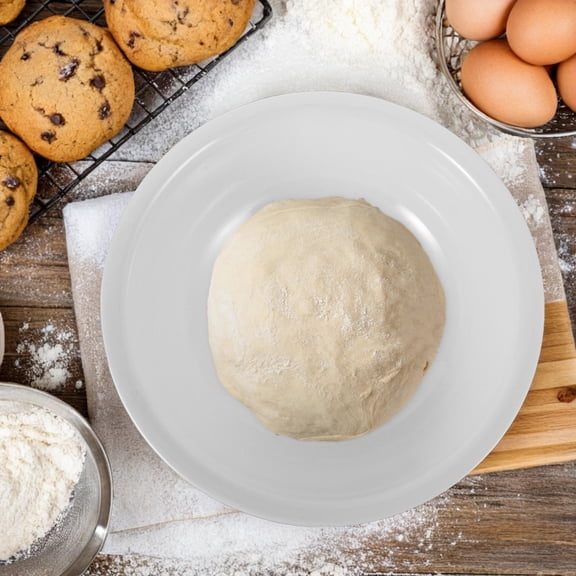 DEMACRIO Pasta Bowls 1Pack Enamel Basin White Round 11.8X11.8X3.5in Classic Elegance