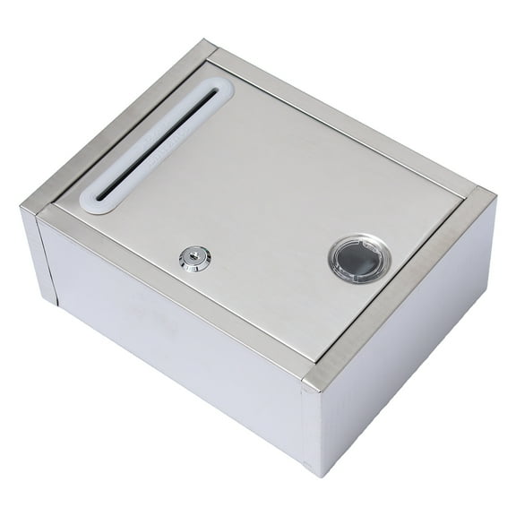 DEMACRIO Small Mailbox Silver Stainless Steel 1Pcs 10.6x8.3x4.3in