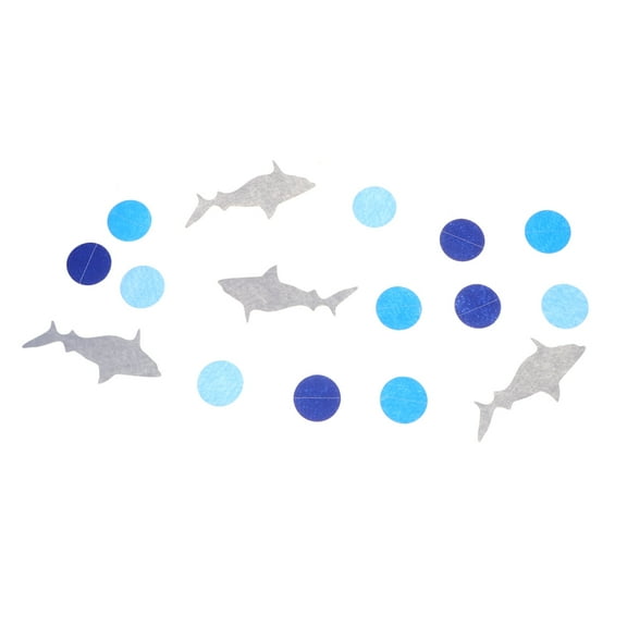 DEMACRIO Shark Themed Party Decorations 200x7.1x3.1in Felt Hanging Banner for Kids